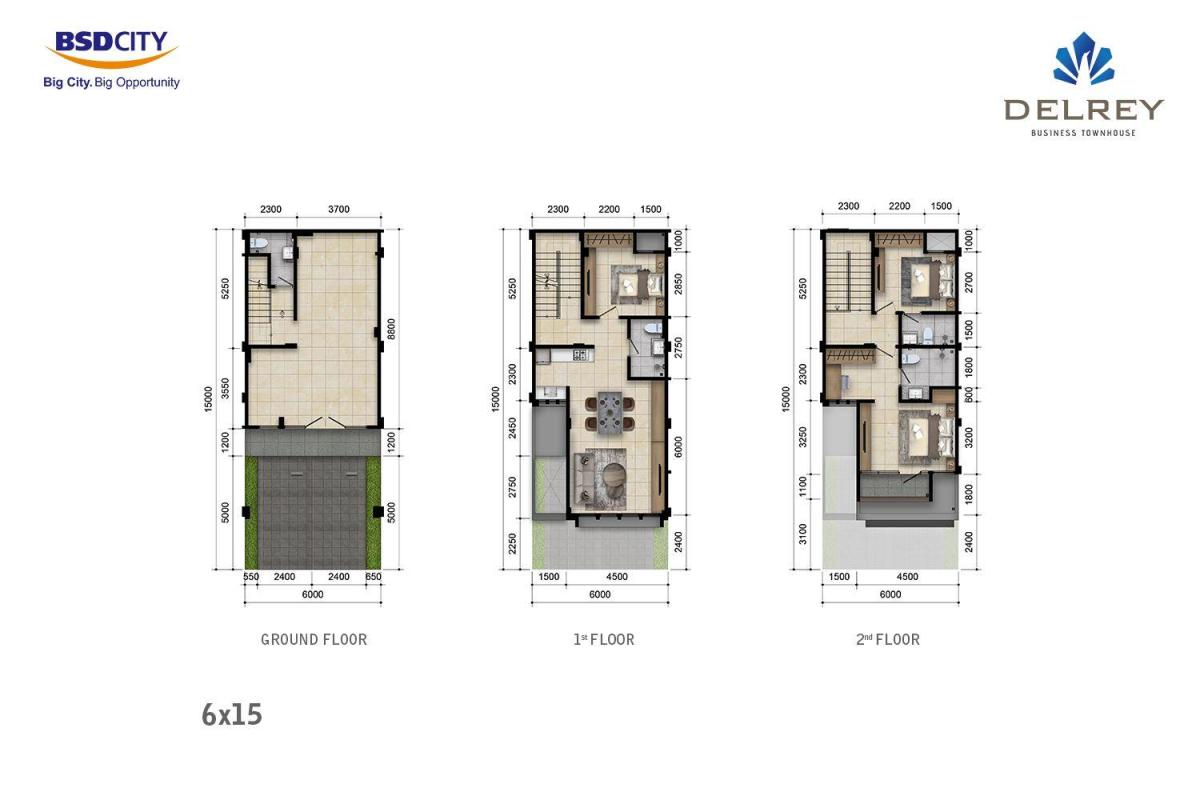 Delrey BIZTOWN Type 6 at BSD CITY